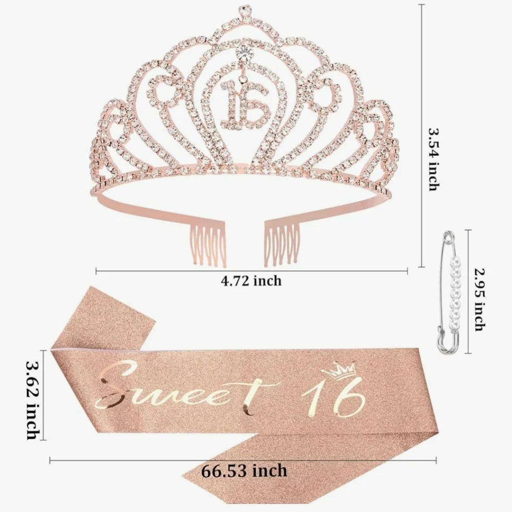 16th Birthday Tiara and Sash